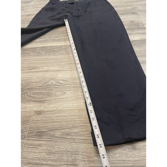 Daniel Ellissa 100% Linen Suit Set Navy Blue Short Sleeve Shirt Pants L 34 Luxe - Picture 11 of 14